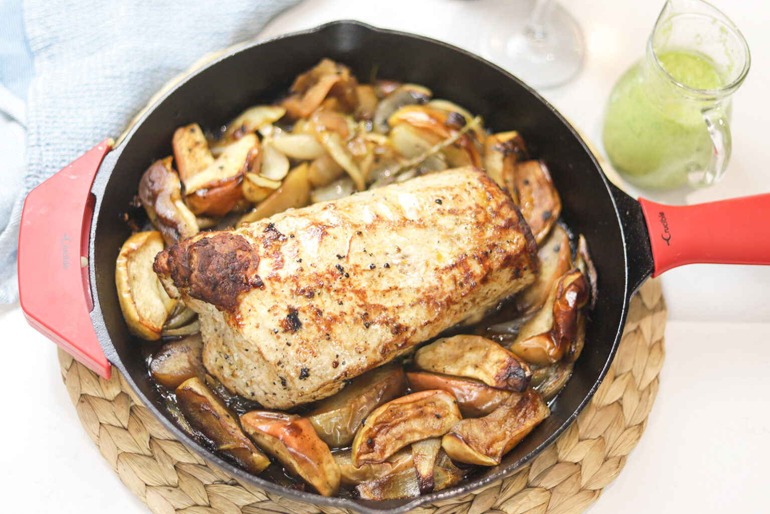 Receita de Lombo de Porco Maçãs e Molho de Maçã Verde Clara de Sousa